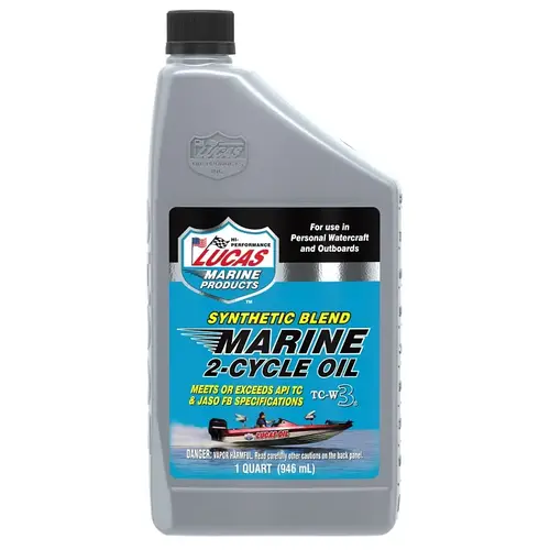 Lucas Oil Products 10860 2-Cycle Synthetic Marine Oil, 1 qt Blue to Green