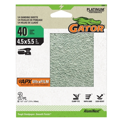 GATOR 5161 PAPER SAND 1/4 40GRT 4.5X5.5IN - pack of 5