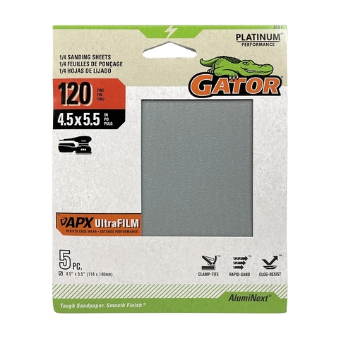 GATOR 5164 PAPER SAND 1/4 120GR 4.5X5.5IN - pack of 5