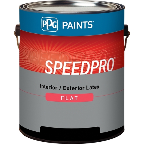 SPEEDPRO Interior Paint, Flat Sheen, White, 1 gal, 400 to 500 sq-ft/gal Coverage Area