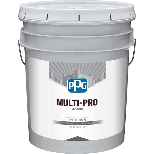 PPG 47-181/05 MULTI-PRO 47-186/05 Interior Paint, Flat Sheen, Snowbound, 5 gal