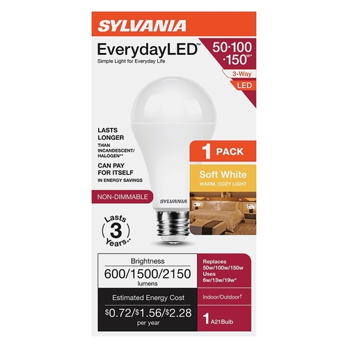 Sylvania 42052 BULB LED 3WAY SWHT 50/100/150W