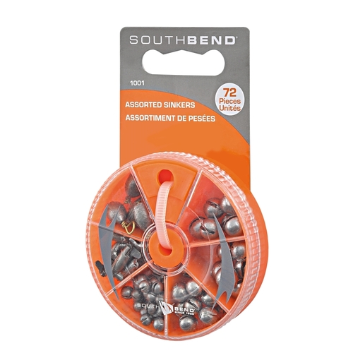 SOUTH BEND 1001 SINKER ASSORTED - pack of 72