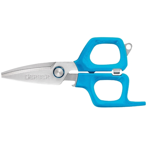 Neat Freak Line Cutter Scissors, 6.1 in OAL, Ergonomic Handle, Blue Handle