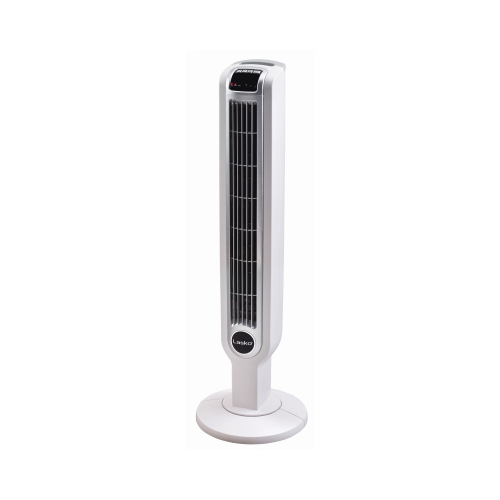 Lasko 2510 Oscillating Tower Fan, 3 Speeds, Remote Control, White, 36 In.