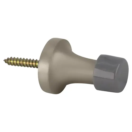 Deltana BDS125U15 1-3/8" Baseboard Door Bumper, Solid Brass in Brushed Nickel