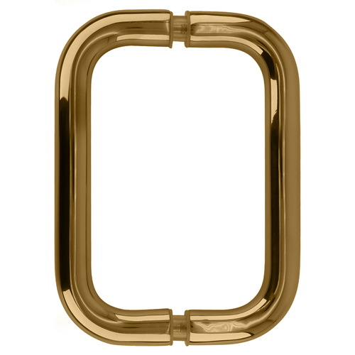 Gold Plated 6" Back-to-Back Solid Brass 3/4" Diameter Pull Handles Without Metal Washers