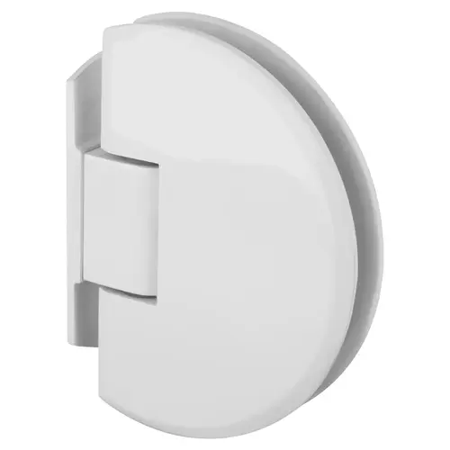 White Classique 044 Series Wall Mount Flush Back Plate Hinge