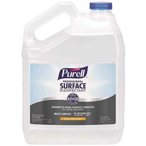 PURELL 4342-04 Gal. Surface Disinfectant Pour Bottle Refill Professional Surface Disinfectant, Citrus Scent