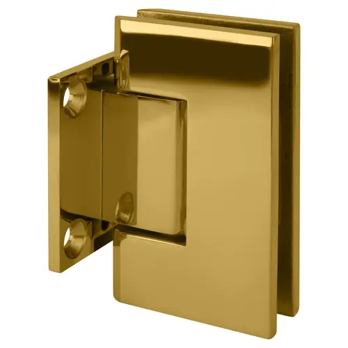 CRL JRG074BR Polished Brass Junior Geneva 074 Series Wall Mount Short Back Plate Hinge