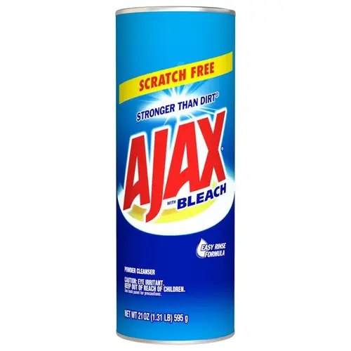 AJAX 61034403 Powder Cleanser, 21 oz, Solid, Bleach, White