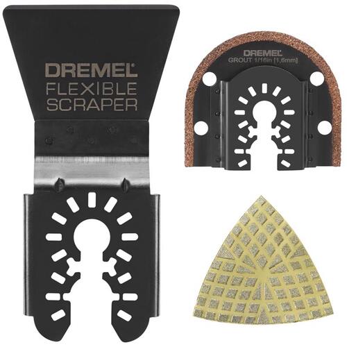 Dremel MM515U Universal Dual Interface Oscillating Grout and Tile Blades  pack of 3