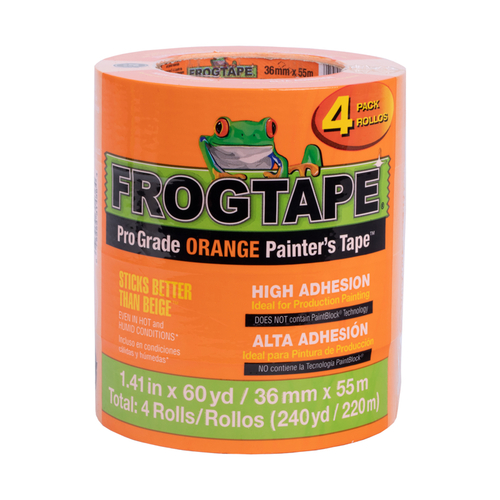 FrogTape 242808-XCP6 Painter's Tape Pro Grade 1.41 W X 60 yd L Orange High Strength Orange - pack of 6