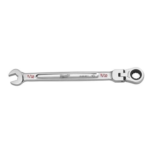 Flex Head Combination Wrench 11/32" X 11/32" 12 Point SAE 6.14" L Chrome