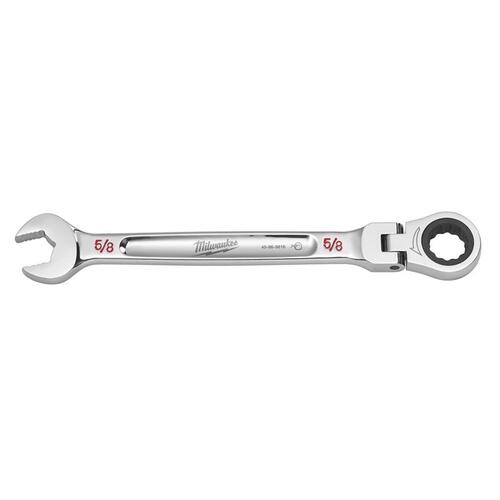 Flex Head Combination Wrench 5/8" X 5/8" 12 Point SAE 8.58" L Chrome