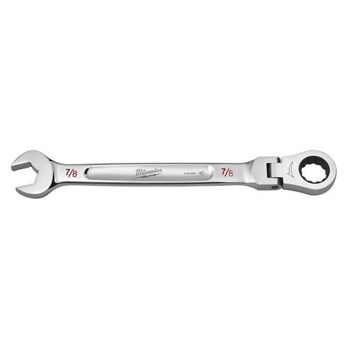 Flex Head Combination Wrench 7/8" X 7/8" 12 Point SAE 1.88" L Chrome