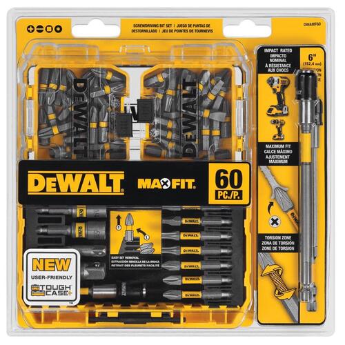 DEWALT DWAMF60 Screwdriver Bit Set Maxfit Steel