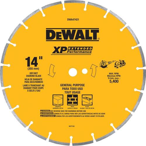 Segmented Rim Circular Saw Blade XP 14" D Diamond