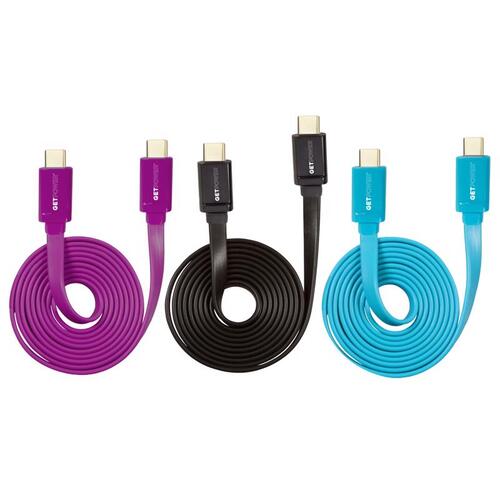 GetPower GP-PCPD-USBC-XCP30 USB Charge/Sync Cable Assorted For Universal 4 ft. L Assorted - pack of 30