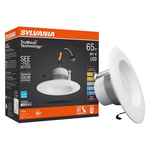 Sylvania 62386 Retrofit Recessed Lighting TruWave White LED 65 W White