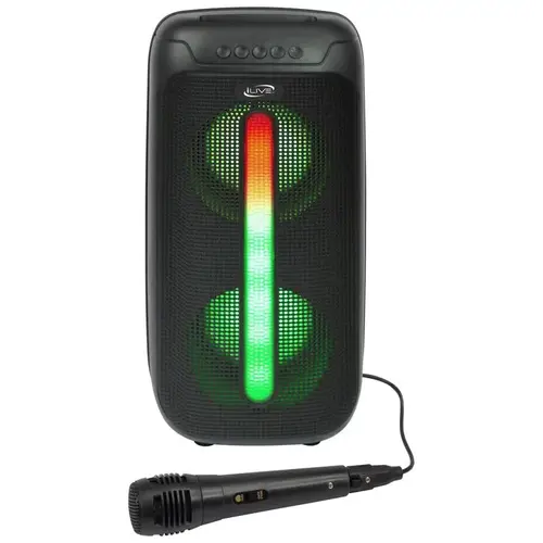 iLive ISB293B Wireless Party Speaker with Color Changing Effects Black