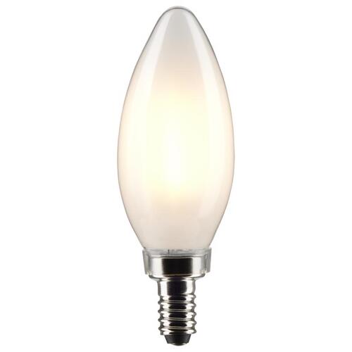 Satco S21830 Filament LED Bulb B11 E12 (Candelabra) Warm White 60 Watt Equivalence Frosted