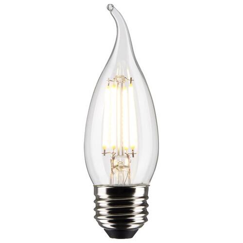 Satco S21850 Filament LED Bulb CA10 (Flame Tip) E26 (Medium) Soft White 40 Watt Equivalence Clear