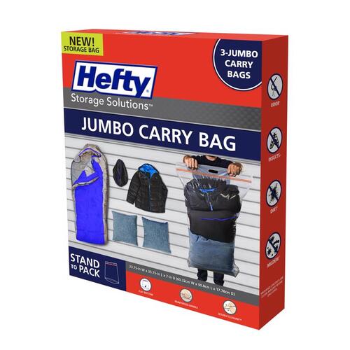 Carrying Bag Clear Jumbo Clear - pack of 6