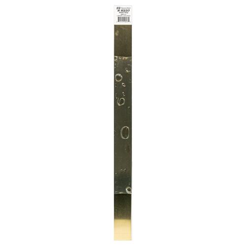 K&S 8237 Metal Strip 0.03" X 1" W X 12" L Galvanized Brass Plain Galvanized