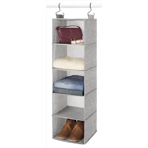 Closet Organizer 35" H X 10" W X 10.75" L Fabric Gray