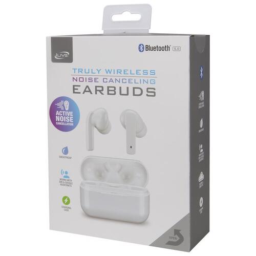 iLive IAEBT411W Earbuds w/Charging Case Wireless Bluetooth White
