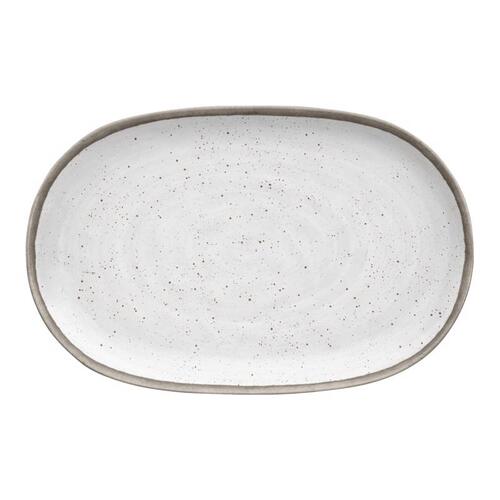 Platter Gray/White Melamine Kiln Gray/White