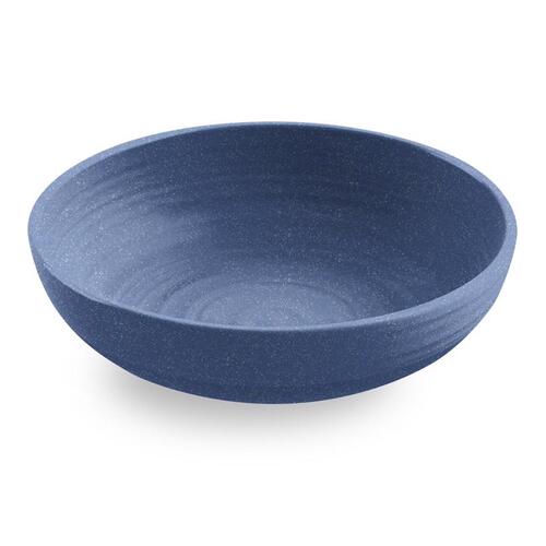 Low Bowl Blue Bamboo/Fiber Artisan 8" D Blue