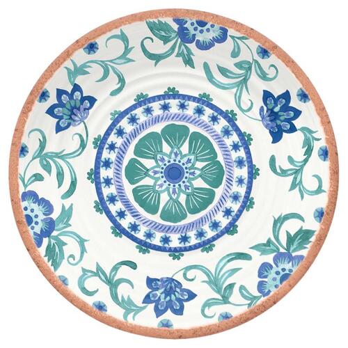 TarHong PAN1085MSPSB Salad Plate Multicolored Melamine Artisan Multicolored