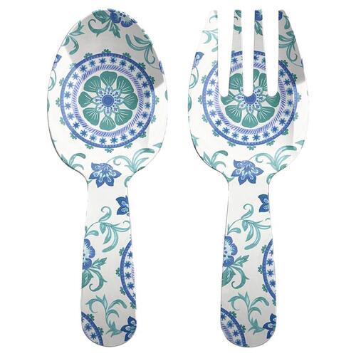 Salad Server Multicolored Melamine Artisan Multicolored