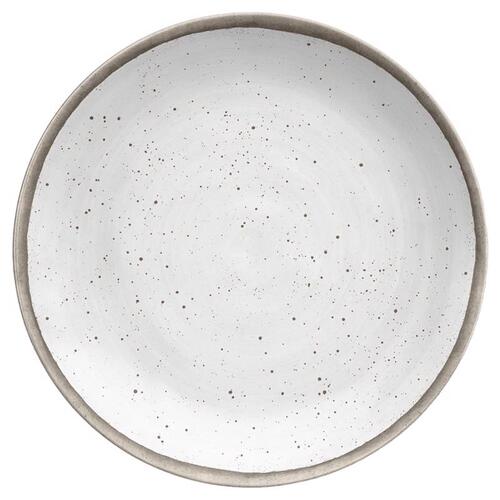 Dinner Plate Gray/White Melamine Kiln Gray/White