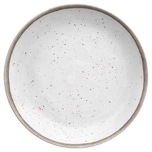 TarHong TKN1085MKSS Salad Plate Gray/White Melamine Kiln Gray/White