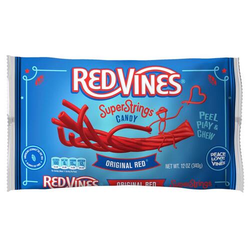 Red Vines 54501 Licorice Super Strings Original Red 12 oz