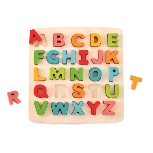 Hape Toys E1551 Chunky Alphabet Puzzle Wood Assorted 27 pc Assorted