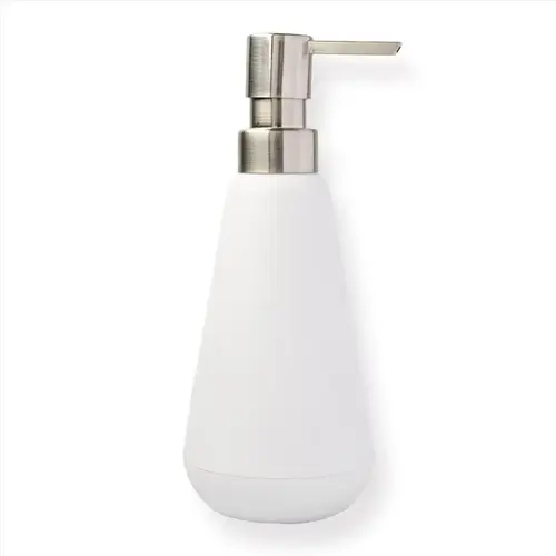 Soap Pump Belize Brushed Nickel White Plastic Brushed Nickel