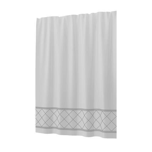 Shower Curtain Radiance 72" H X 72" W White Polyester White