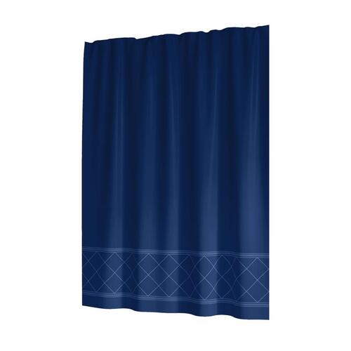 Sttelli RAS-115-NAV Shower Curtain Radiance 72" H X 72" W Navy Polyester Navy