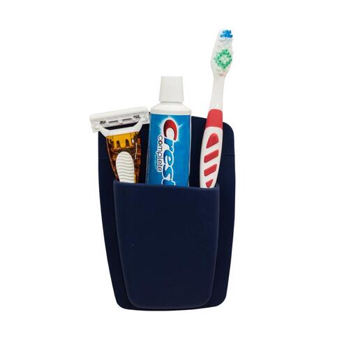 Caddy/Razor/Toothbrush Holder Navy Silicone Navy