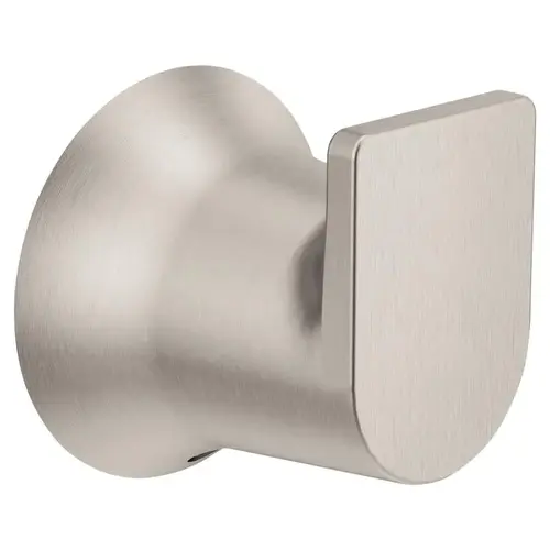 Robe Hook Genta 2" H X 1.375" W X 1.56" L Brushed Nickel Silver Brushed Nickel