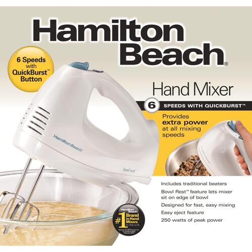 HAMILTON BEACH 62689 Mixer White 6 speed Hand White