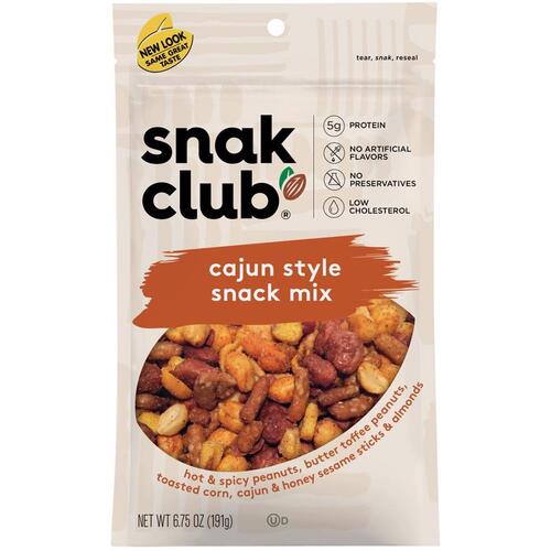 SNAK CLUB 1721475 Snack Mix Cajun 6.75 oz Bagged