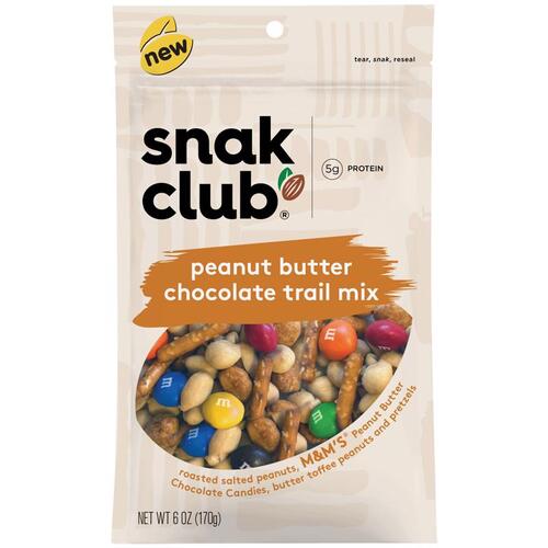 SNAK CLUB 1721502-XCP6 Trail Mix Peanut Butter Chocolate 6 oz Bagged - pack of 6