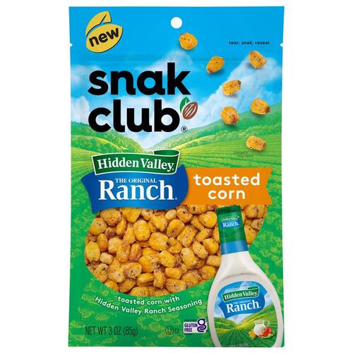 SNAK CLUB 1721700 Toasted Corn Hidden Valley Ranch 3 oz Bagged