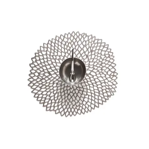 Chilewich 100142-002 Placemats TerraStrand Gunmetal Vinyl 15" 14" Gunmetal