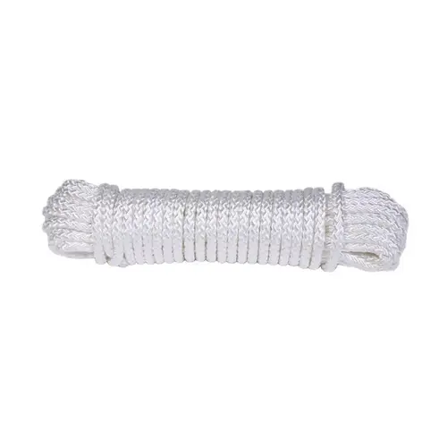 Rope 3/16" D X 100 ft. L White Diamond Braided Nylon White